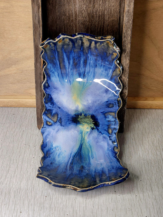 Ceramic Blue Deco Glass