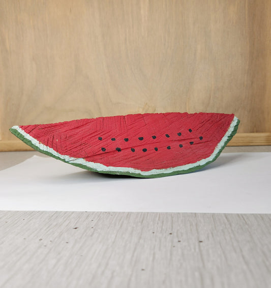 Hand Carved Watermelon Decor