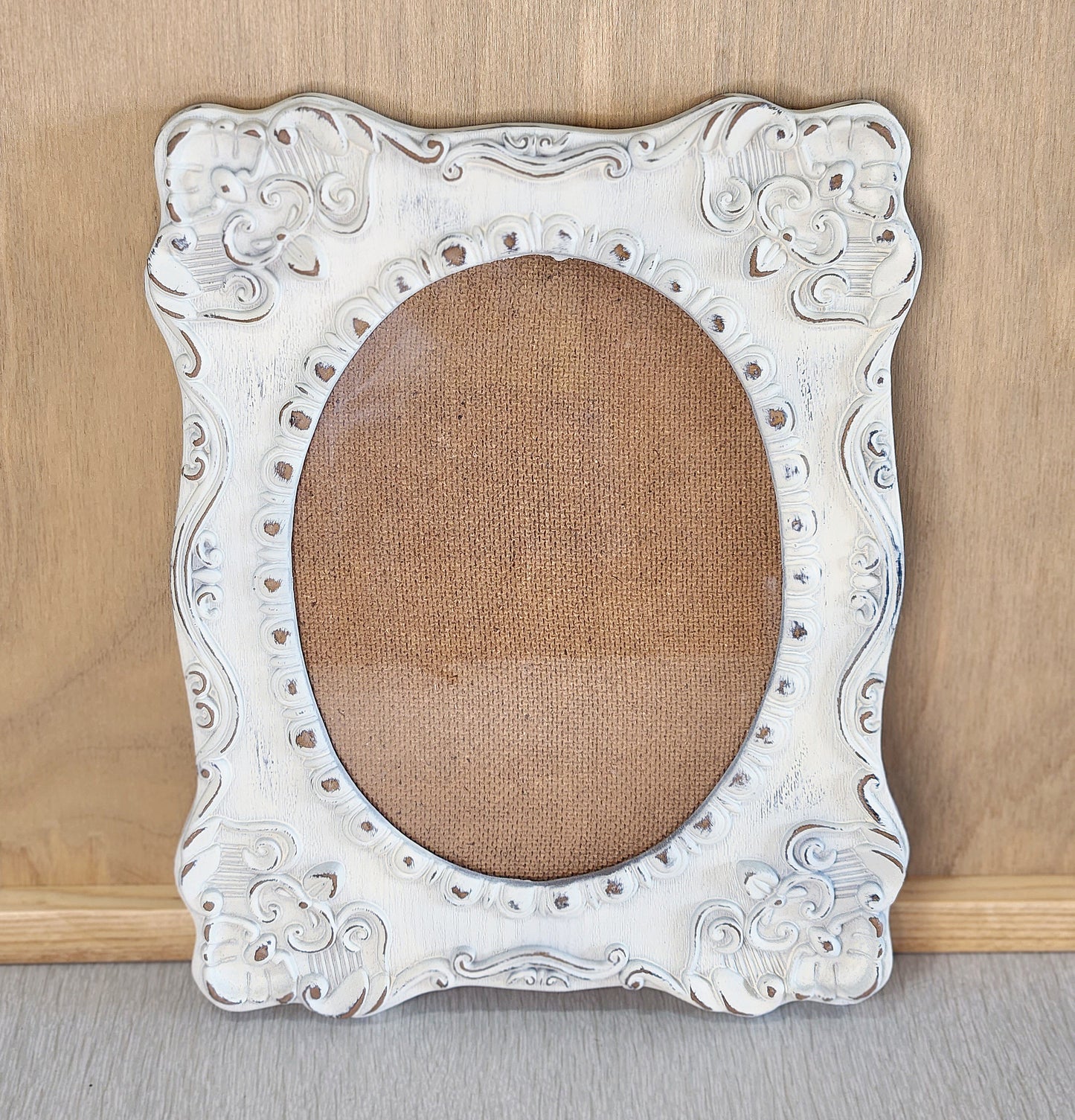 Distressed White Hanging Frame