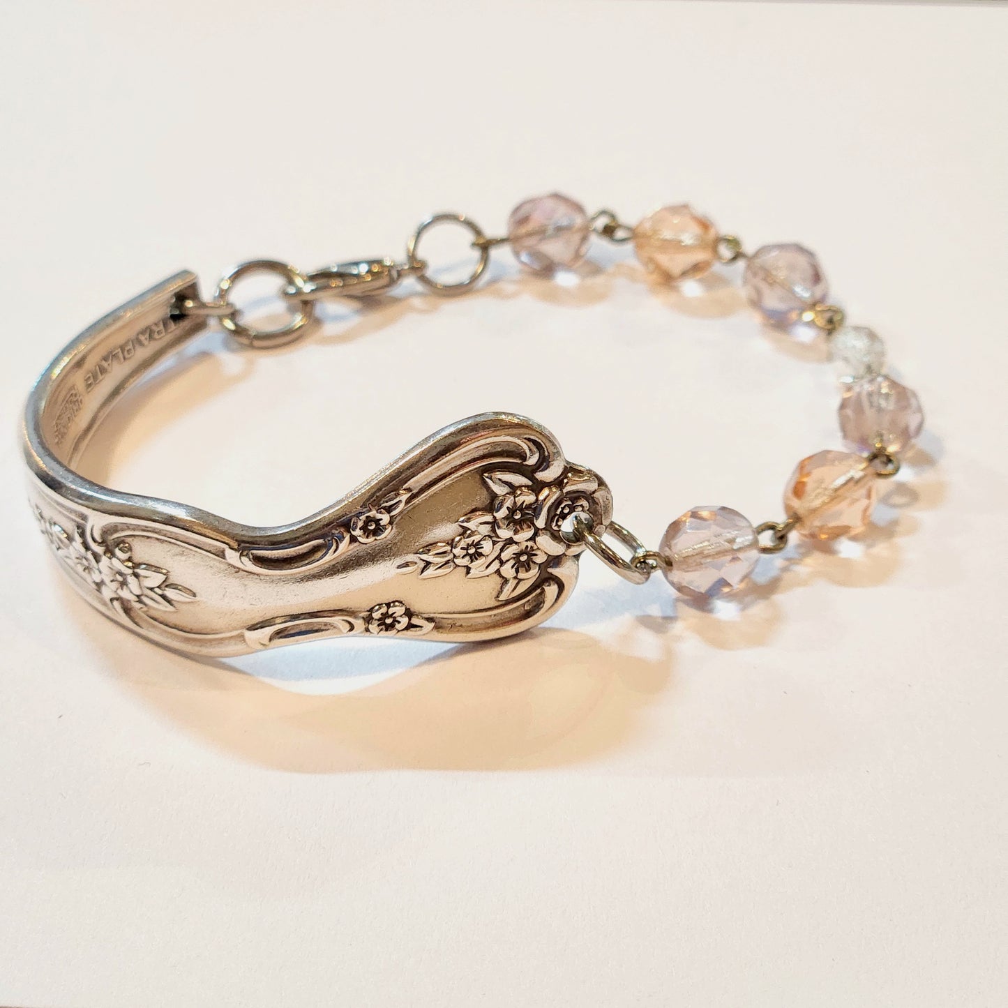 Large Beaded Silverware Bracelet