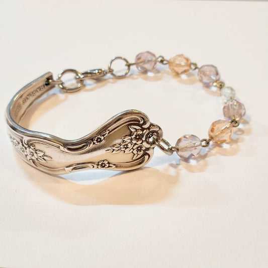 Large Beaded Silverware Bracelet