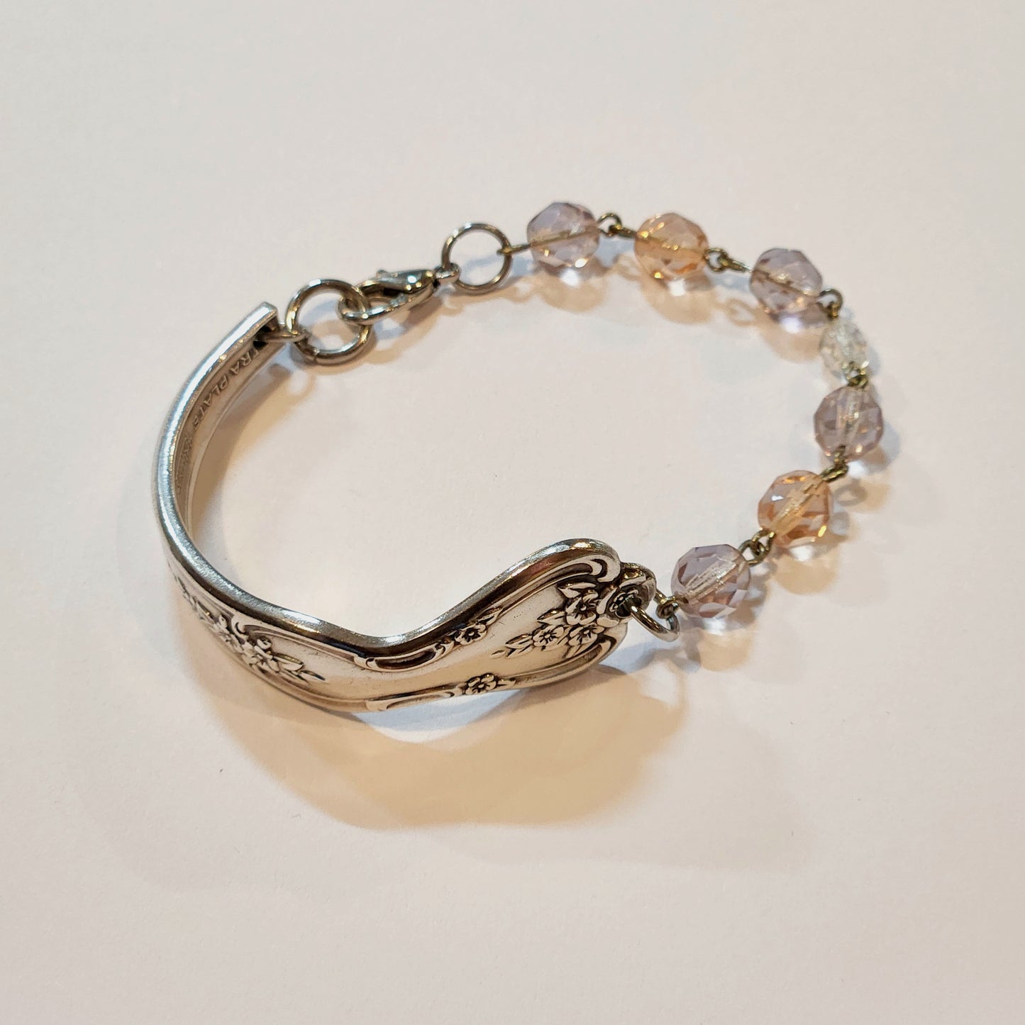 Large Beaded Silverware Bracelet