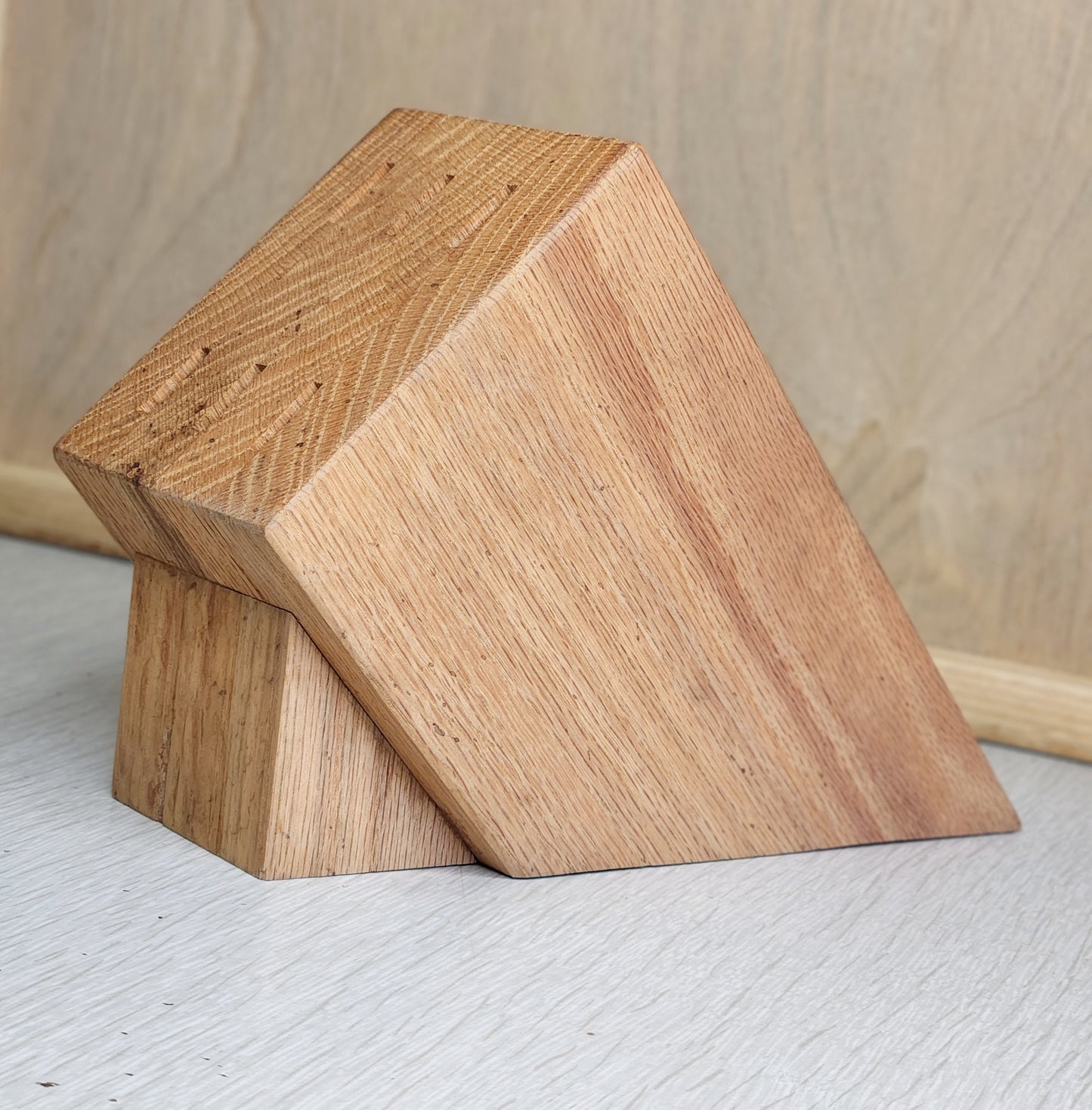 Wooden Oak Knife Holder Handmade