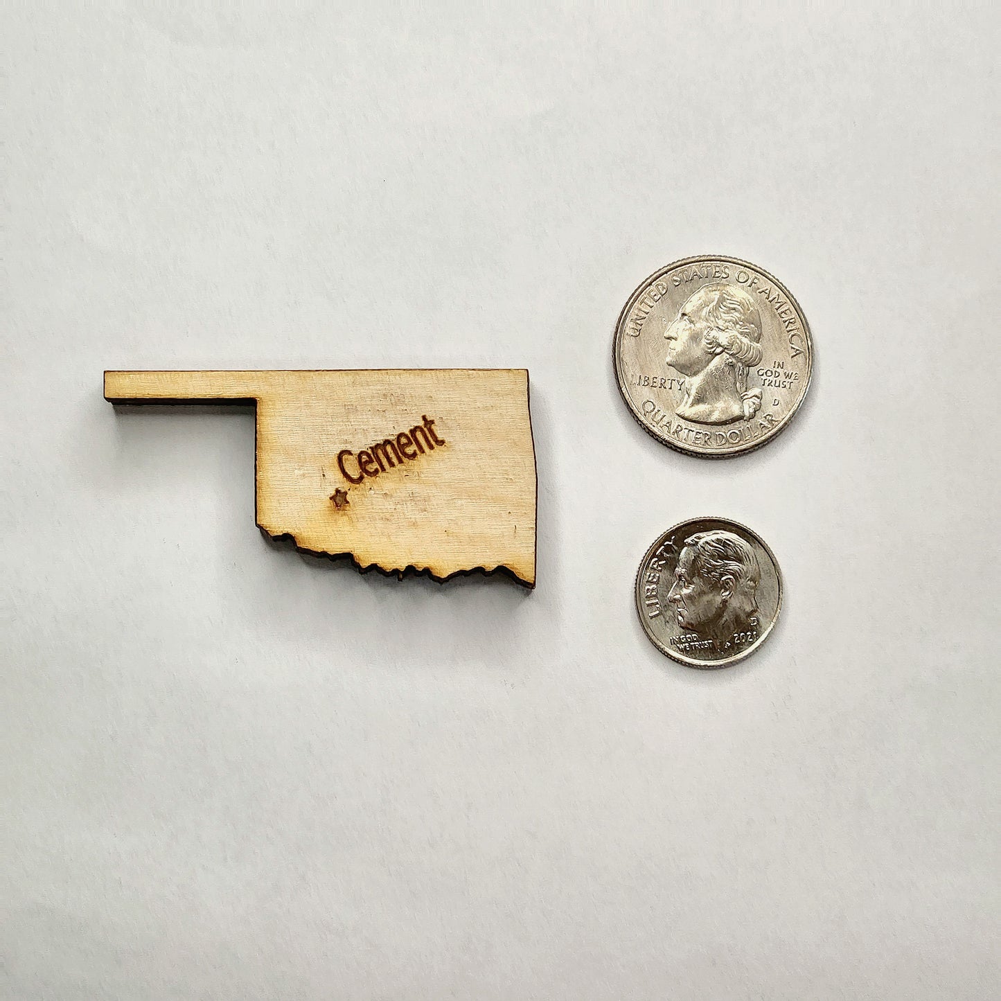 *Cement, OK Wooden Magnet