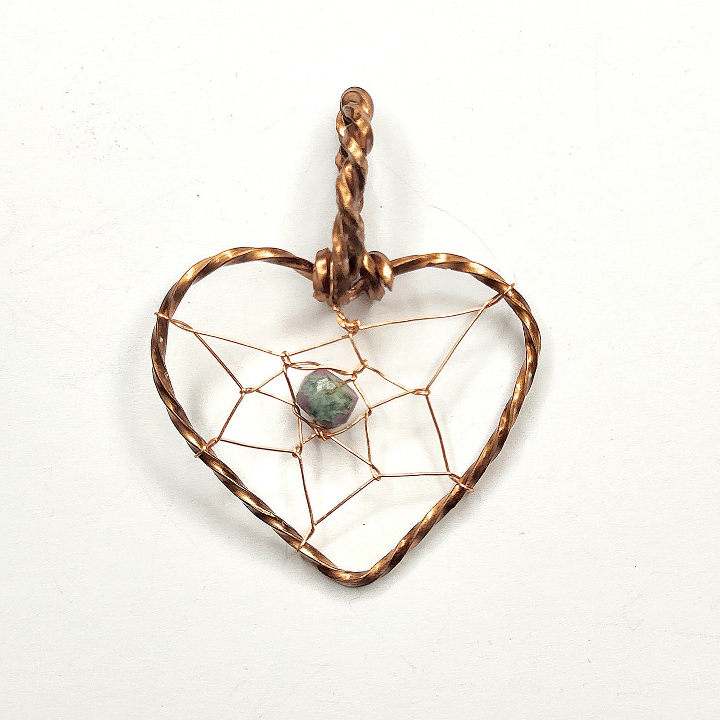 Dreamcatcher Heart German Silver Pendant