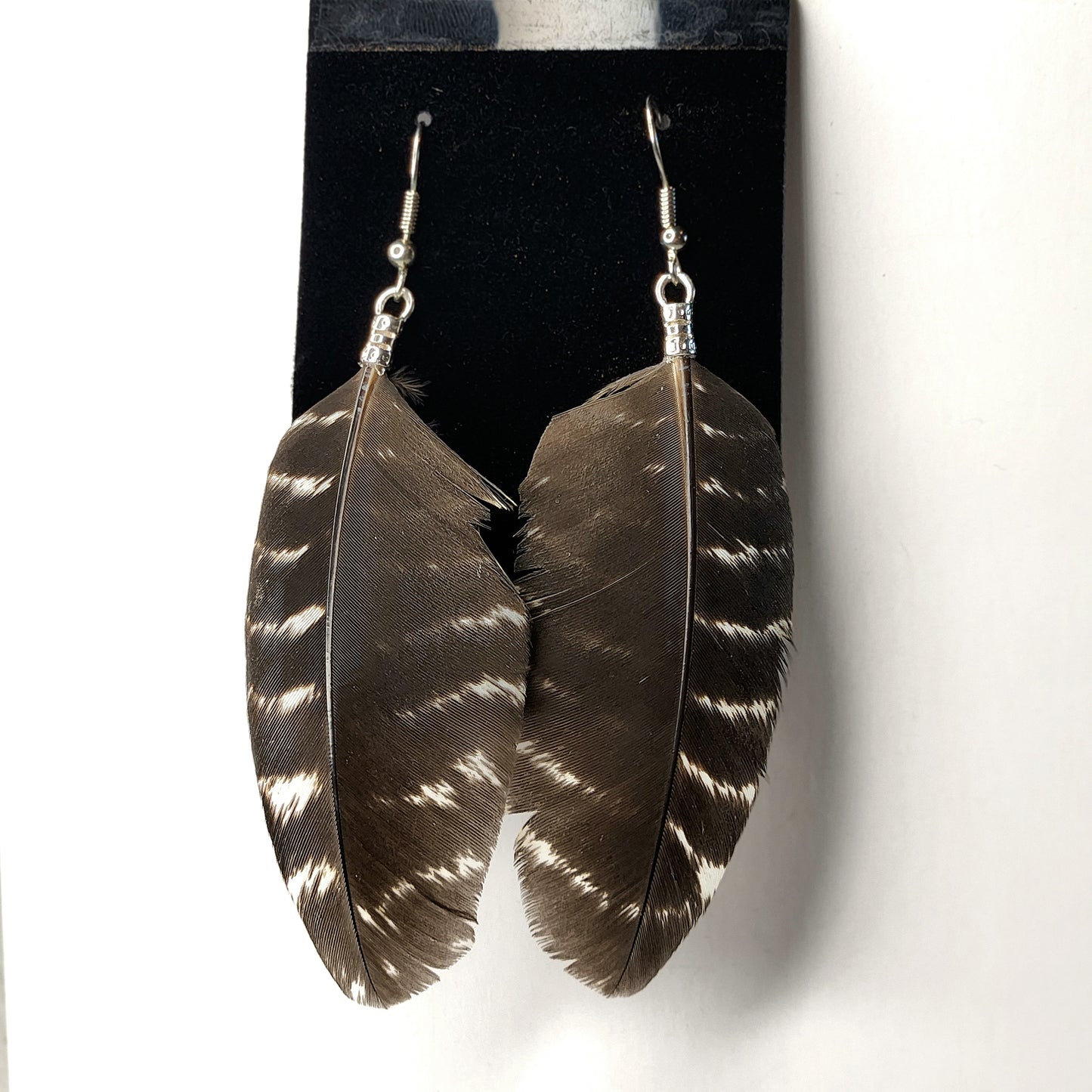 Natural Turkey Feather Earrings