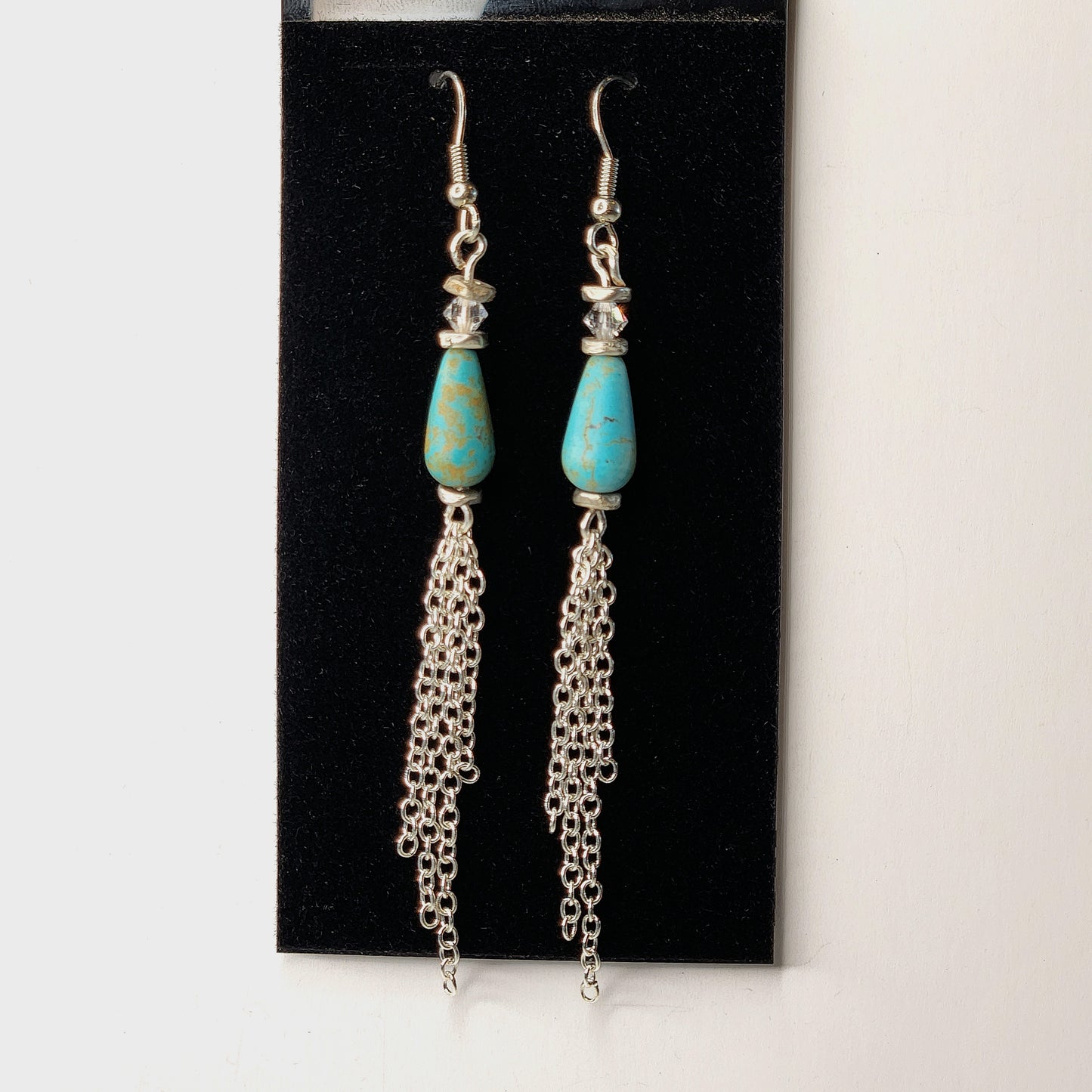 Howlite Tassel Drop Earrings