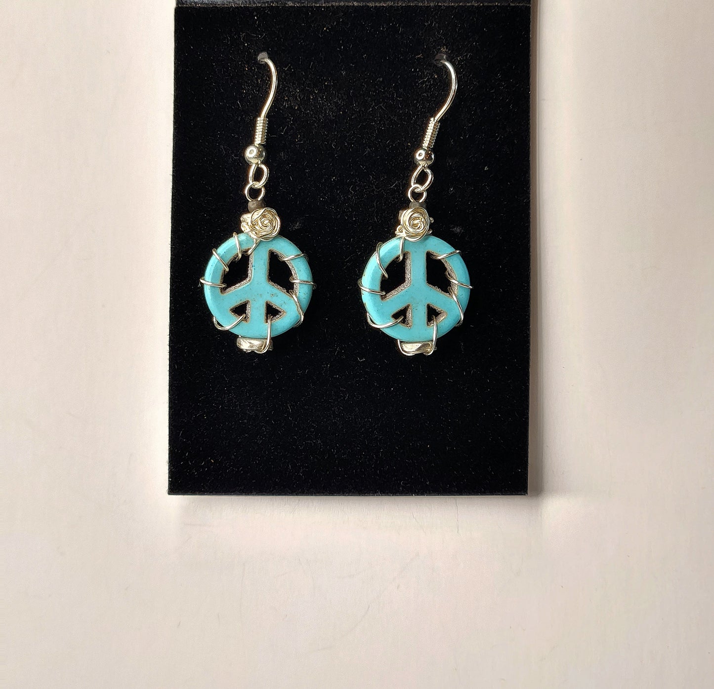 Peace Howlite Gemstone Earrings