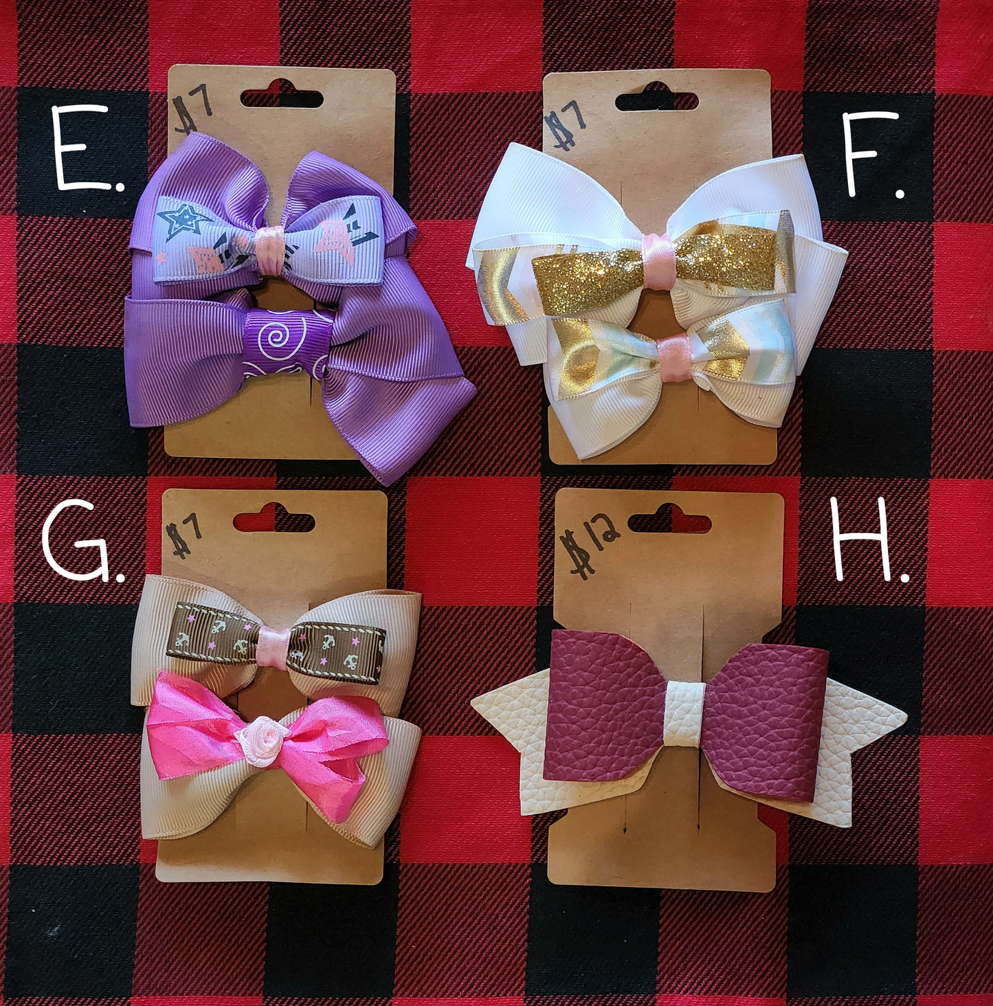 Hair Bow Clips - Variety