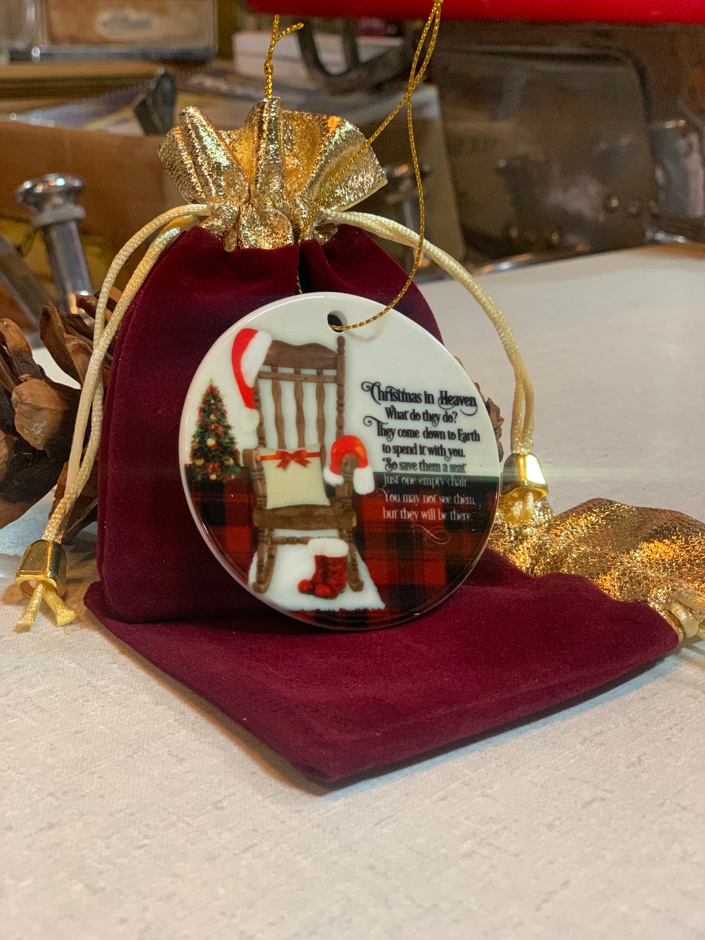 Heavens Chair Christmas Ornament