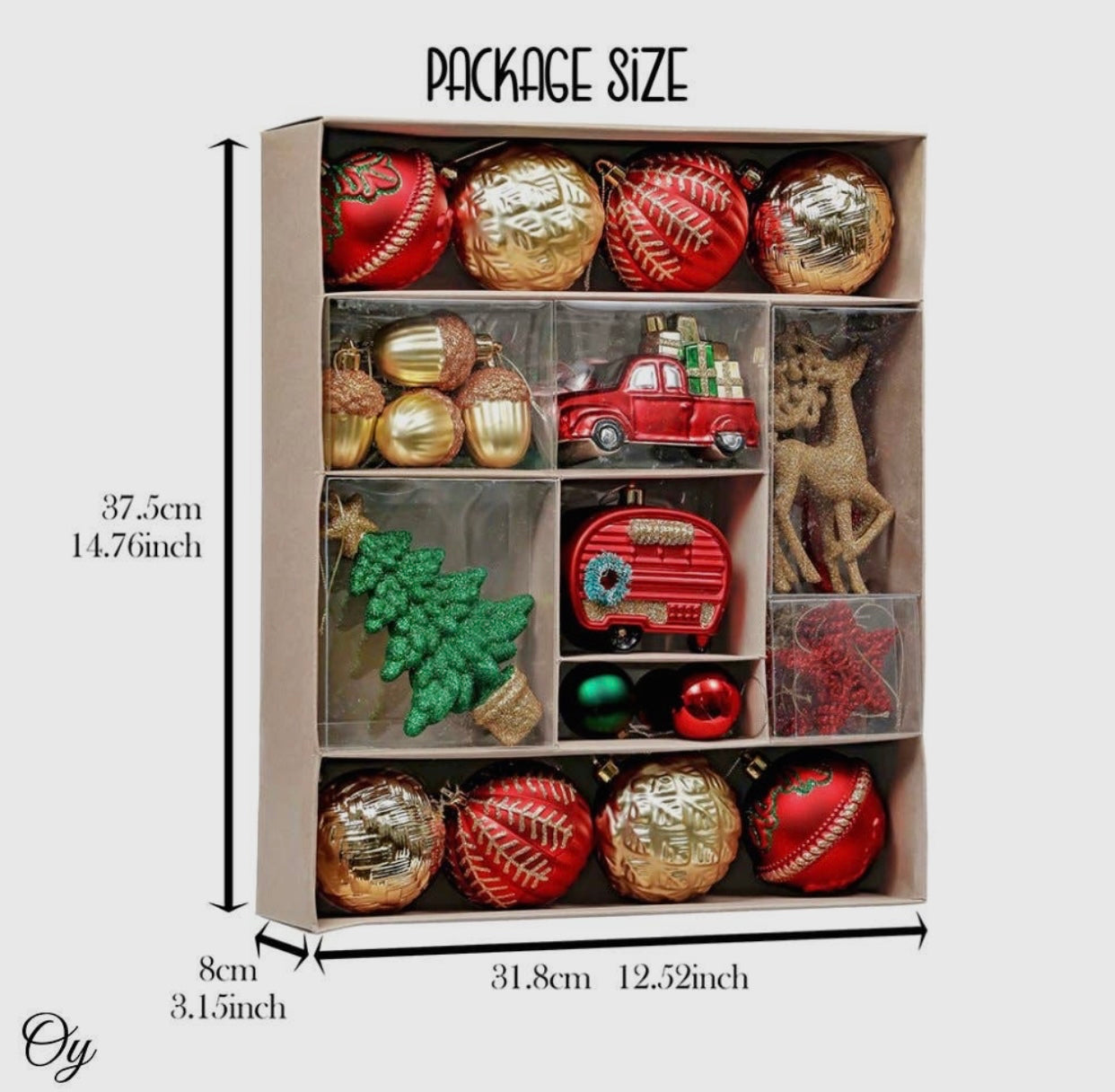 Vintage Farm Truck Ornament Set