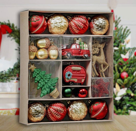 Vintage Farm Truck Ornament Set