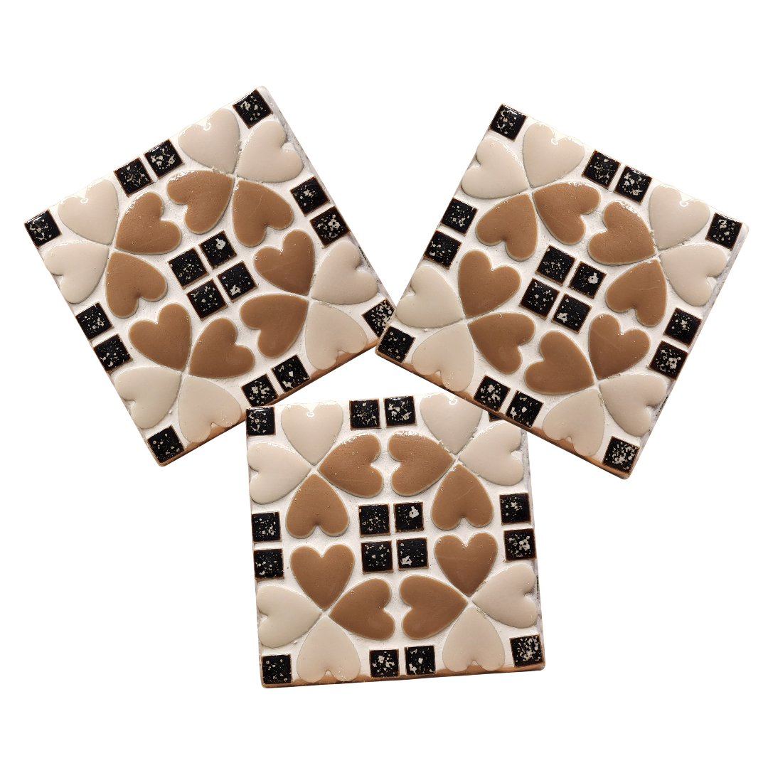 Mosaic Heart Coasters