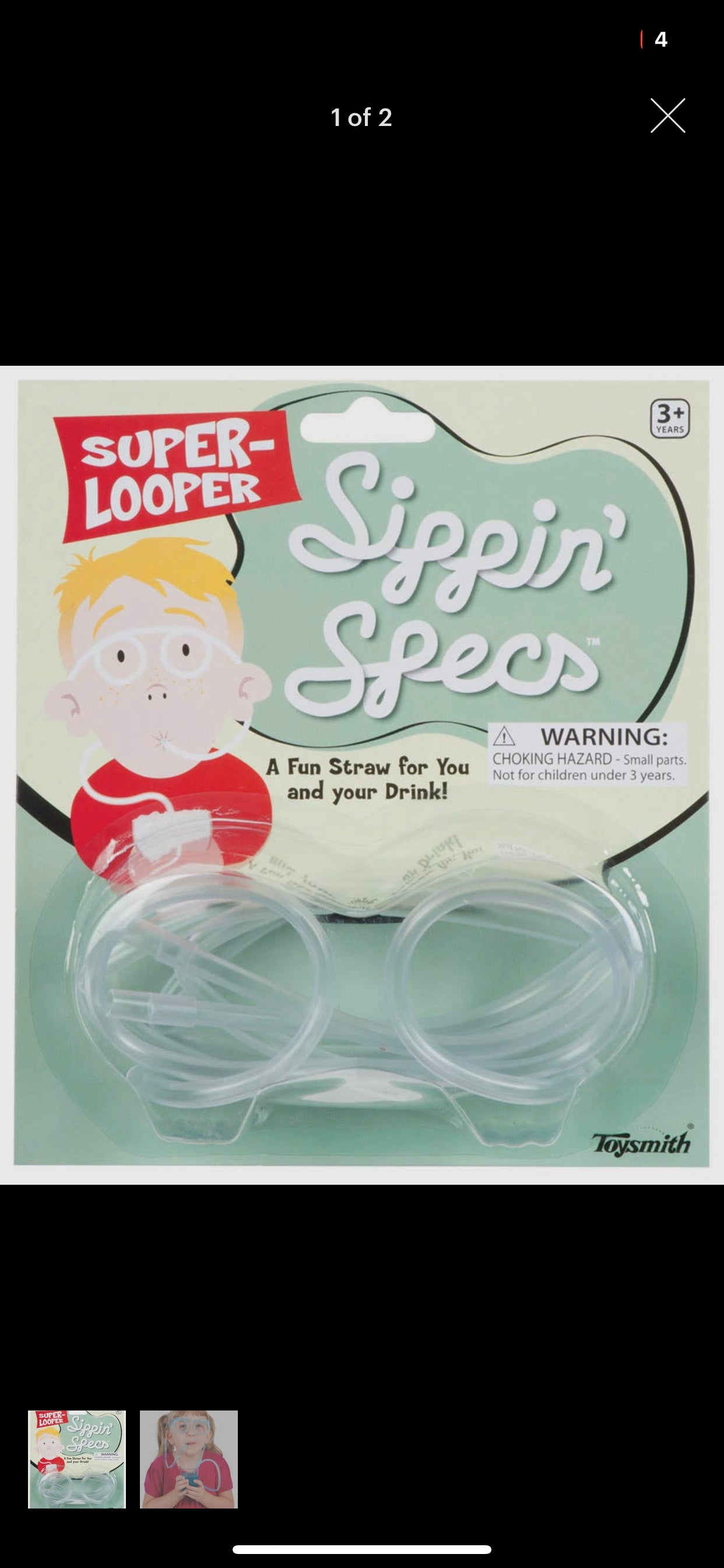 Sippin Specs Funny Straw