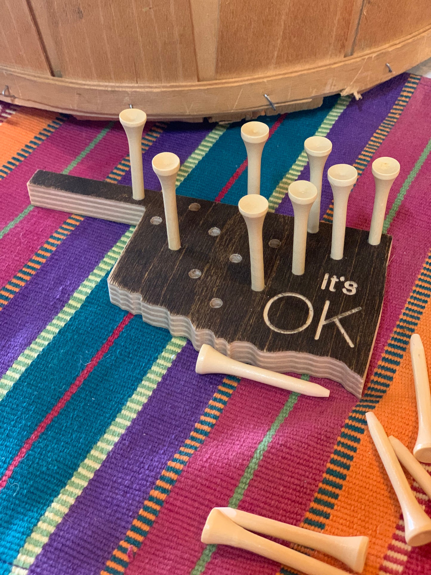 Oklahoma Peg Board Wooden Game