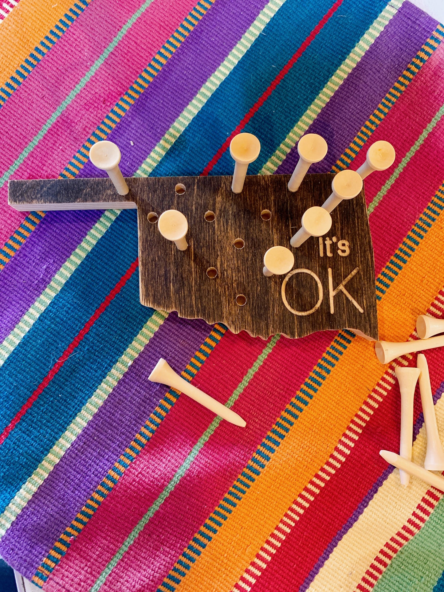Oklahoma Peg Board Wooden Game