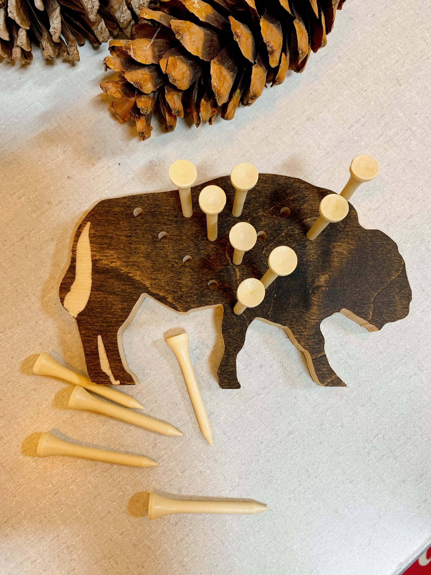 Buffalo Peg Board Wooden Game