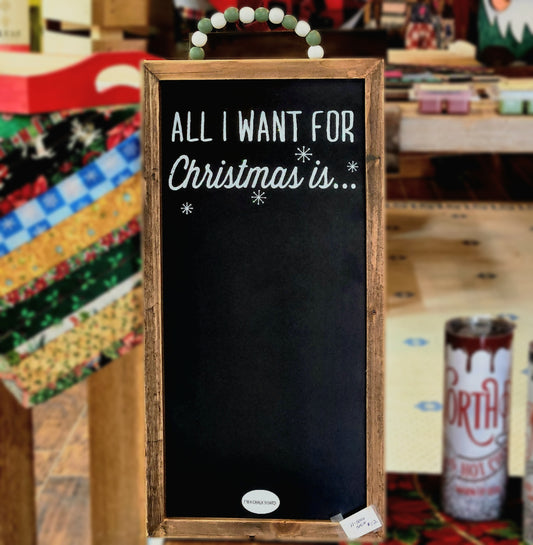 Christmas Wishlist Chalkboard