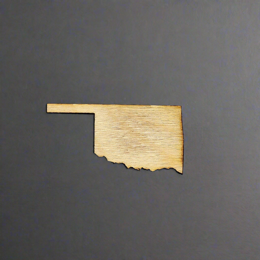 Oklahoma Wooden Magnet