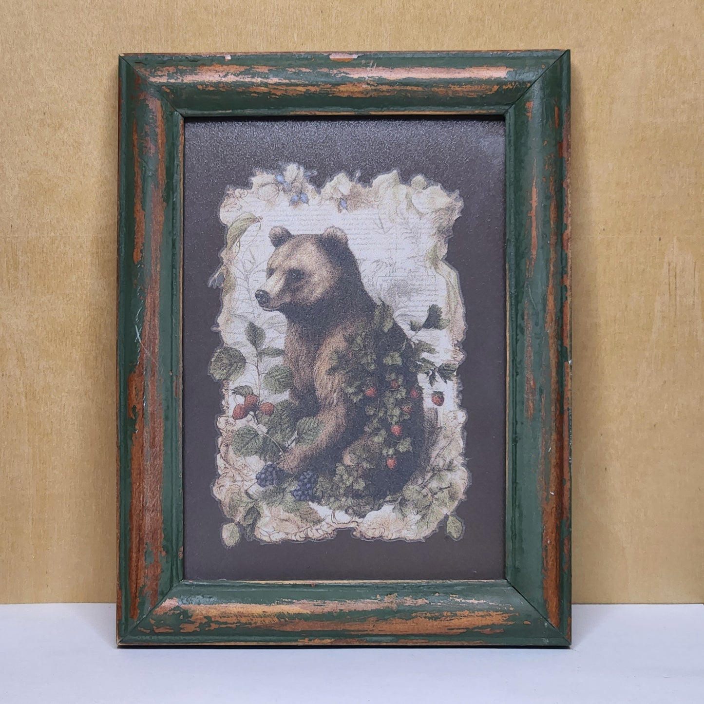 Vintage Bear Frame Decor