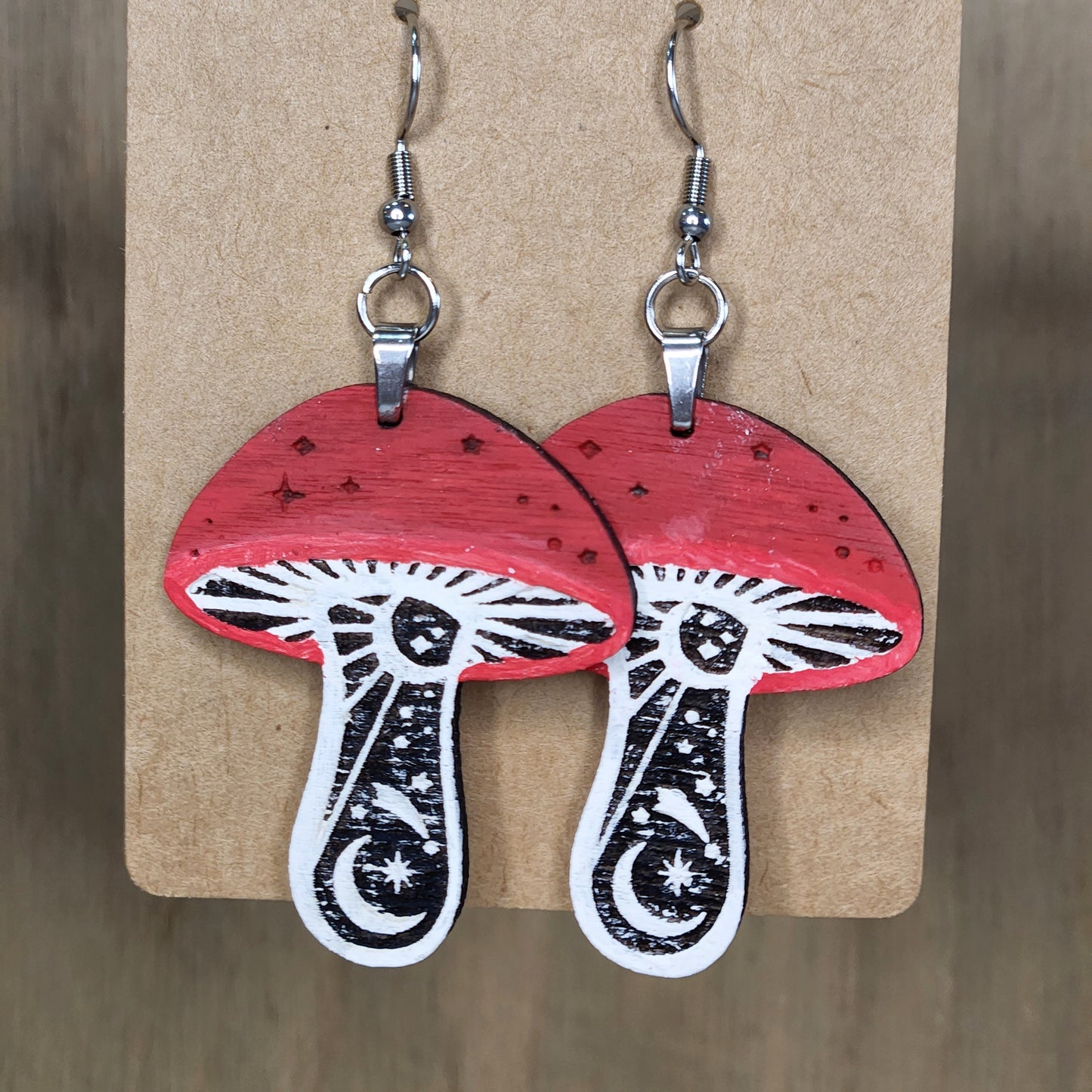 Handcrafted Wooden Earrings - Variety