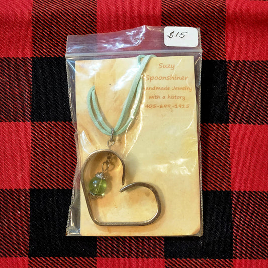 Bent Silverware Heart Necklaces- Variety