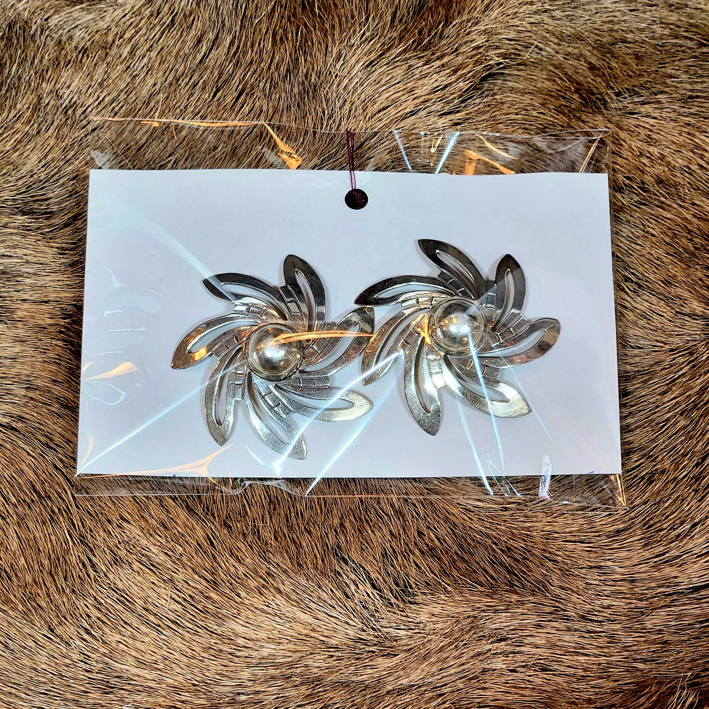 Large Silver Earring Studs .925 Mexico TS-01