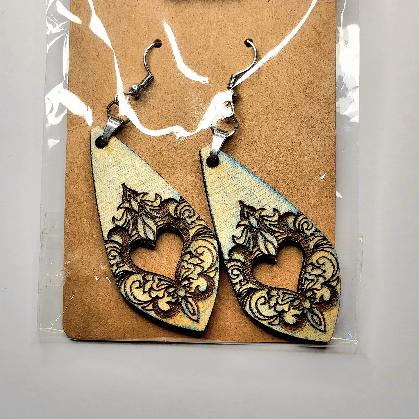 Packaged Handcrafted Wooden Earrings - Variety