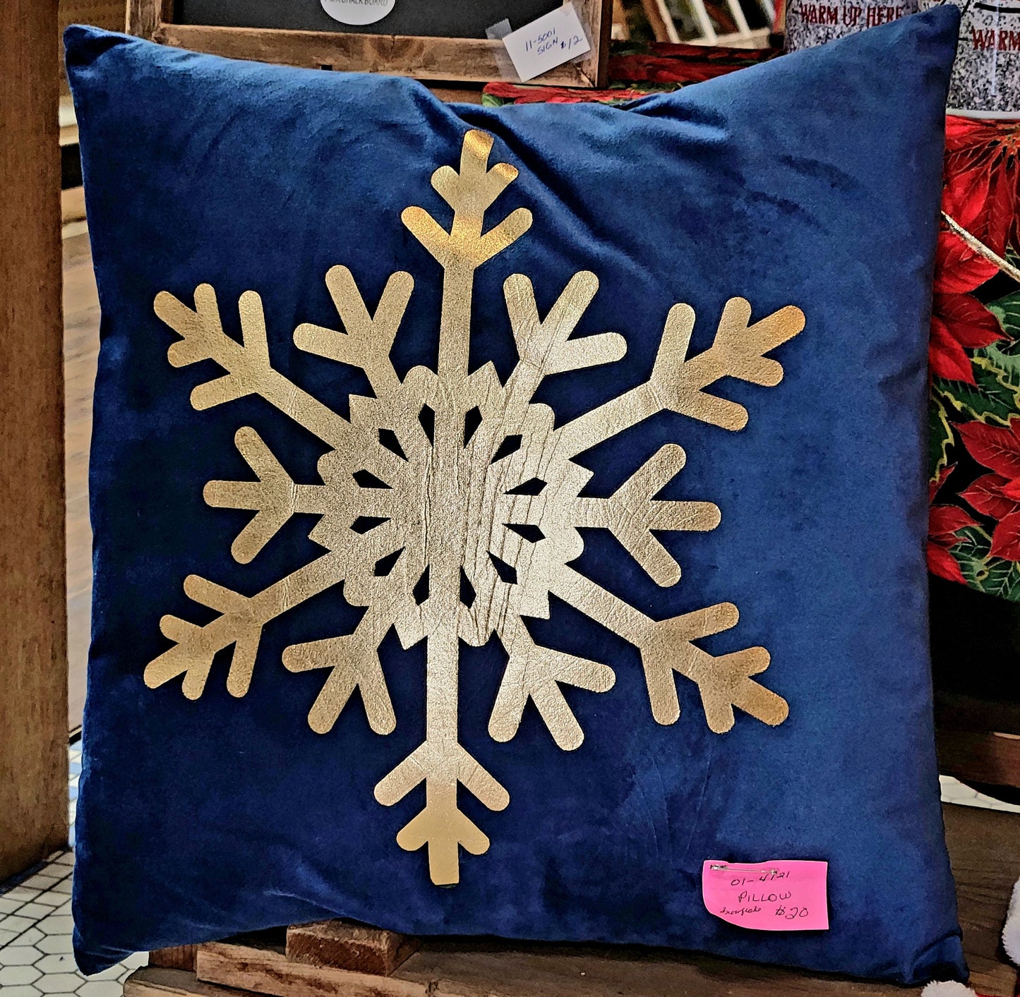 Velvet Snowflake Pillow