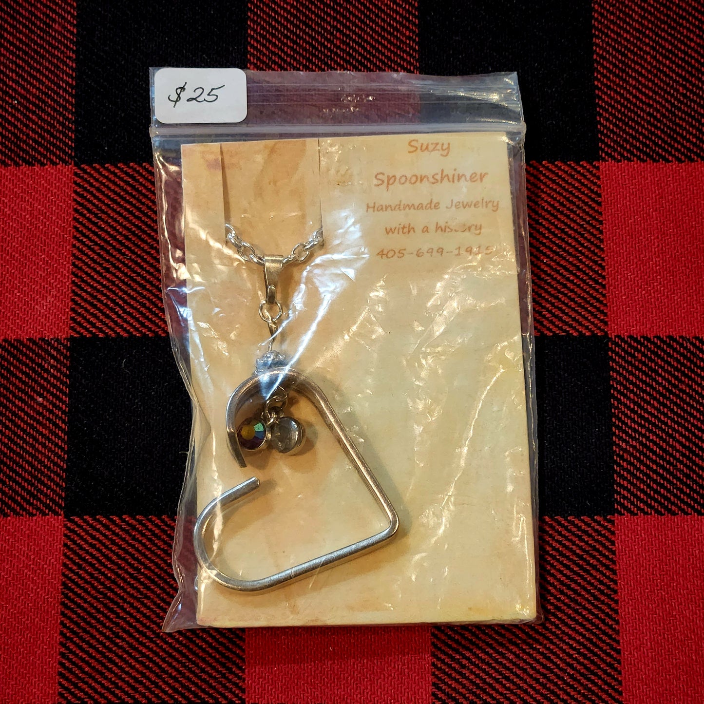 Bent Silverware Heart Necklaces- Variety