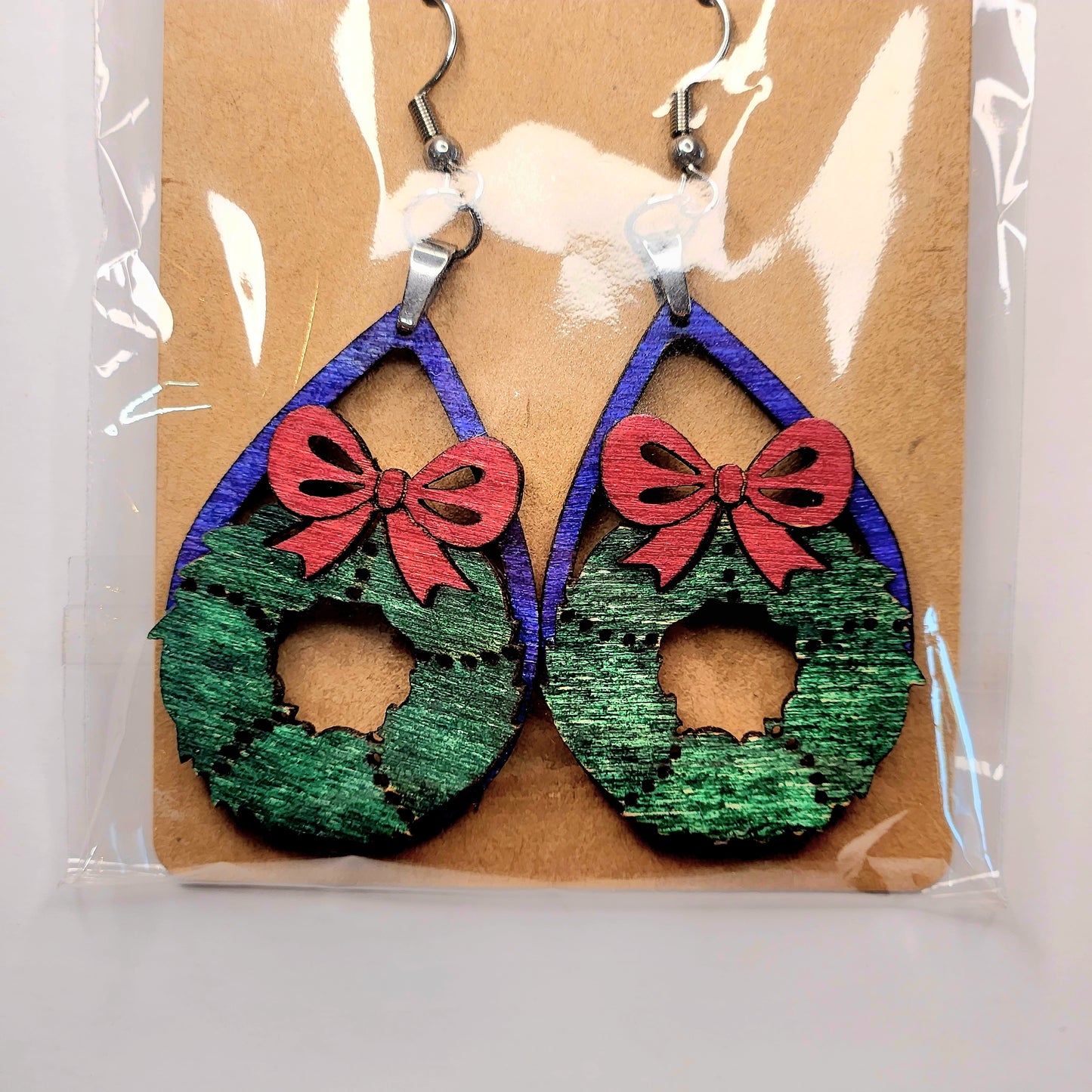 Packaged Handcrafted Wooden Earrings - Variety