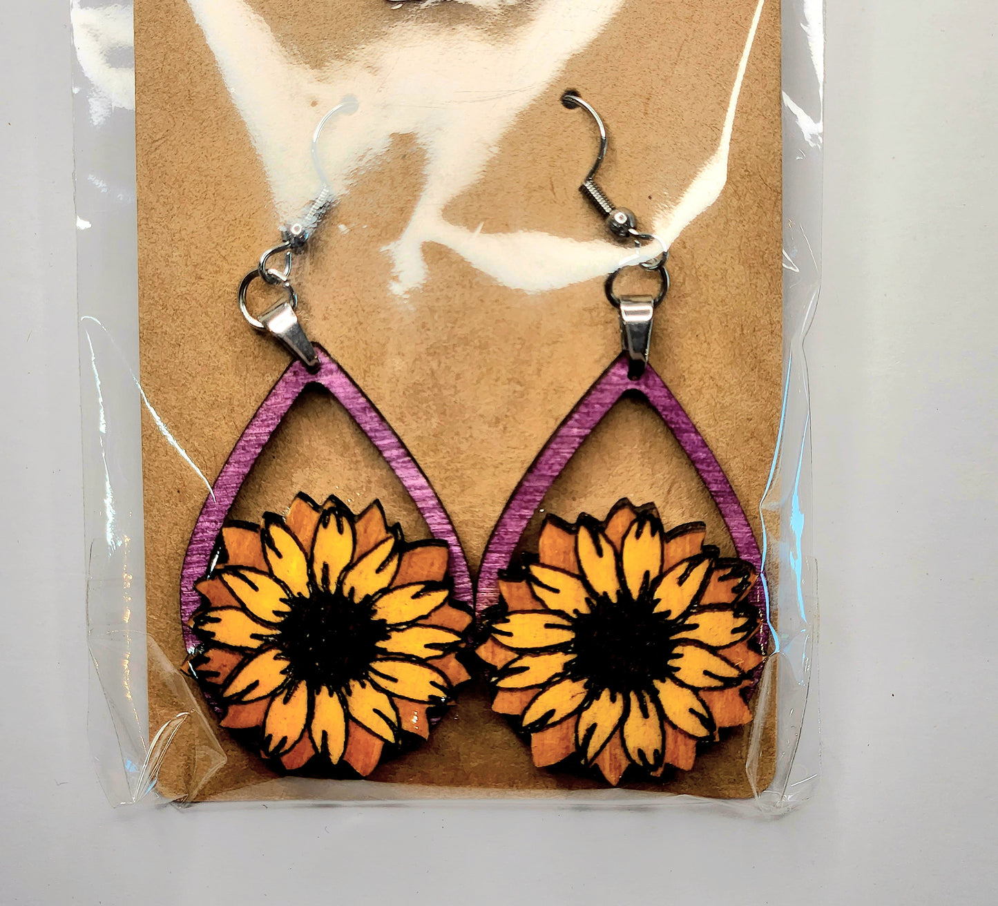 Packaged Handcrafted Wooden Earrings - Variety