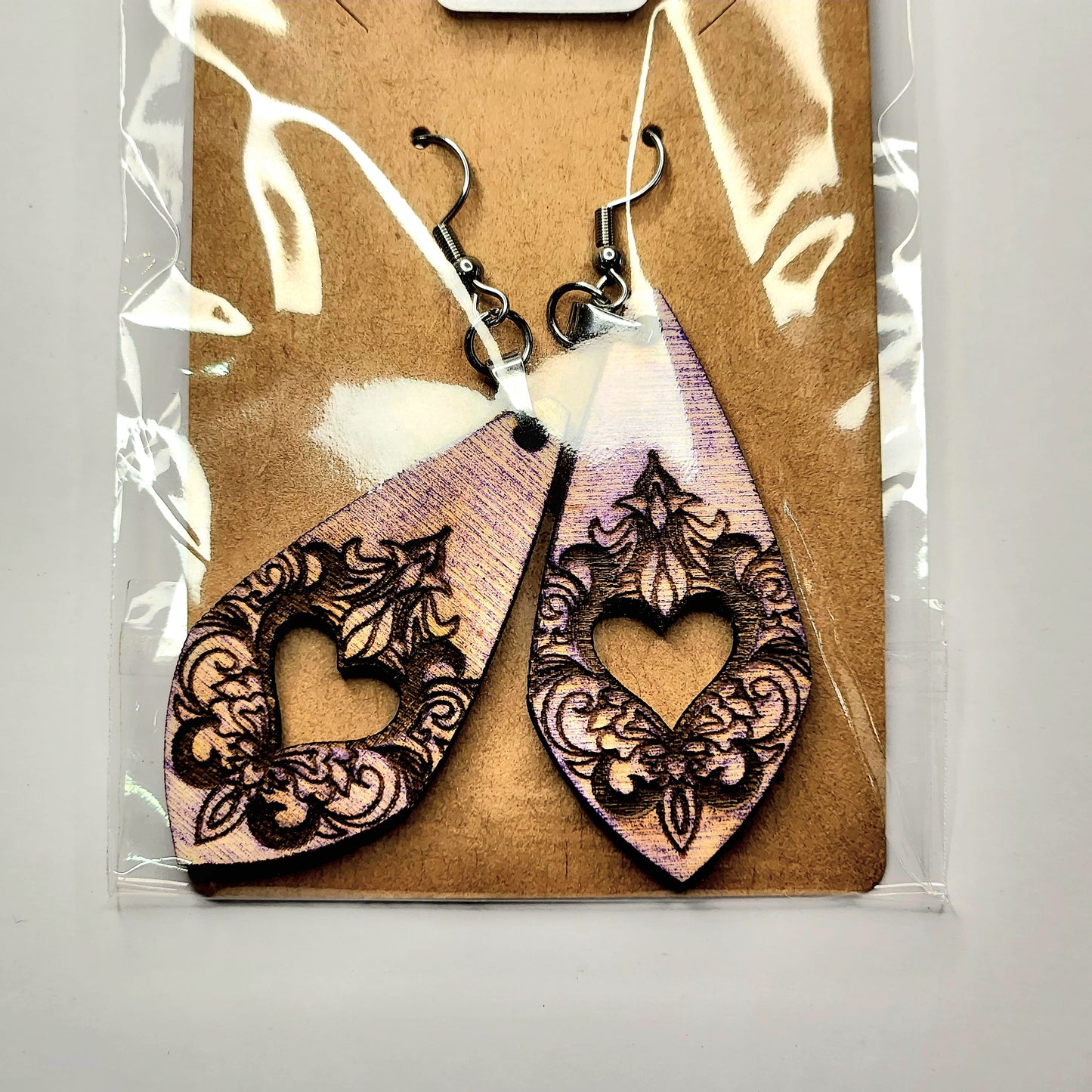 Packaged Handcrafted Wooden Earrings - Variety