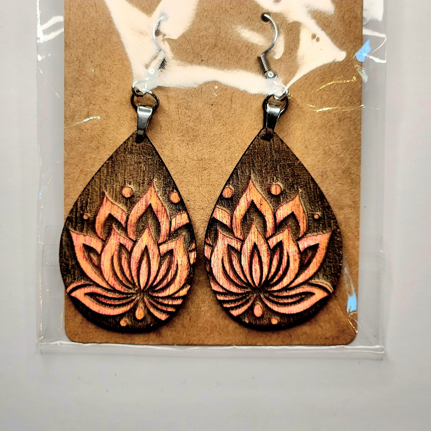 Packaged Handcrafted Wooden Earrings - Variety