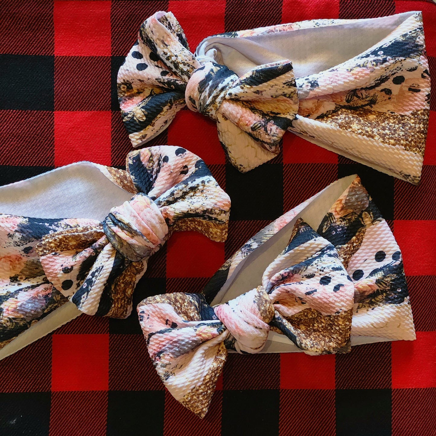 Honeybee Patterned Hair-Bow Headband