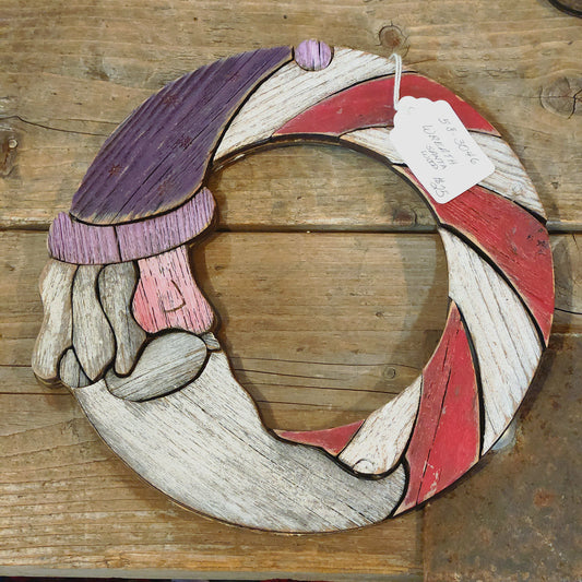 Wooden Sleepy Santa Decor