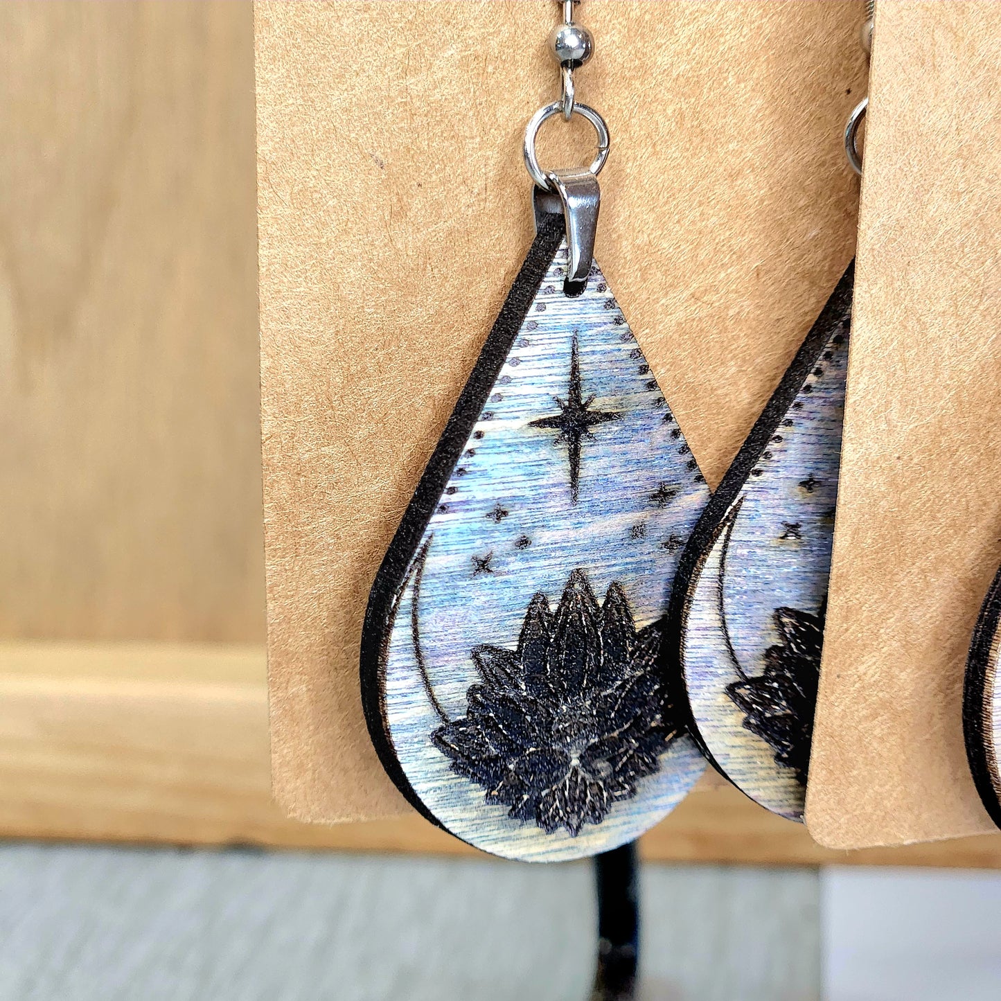 Handcrafted Wooden Earrings - Variety