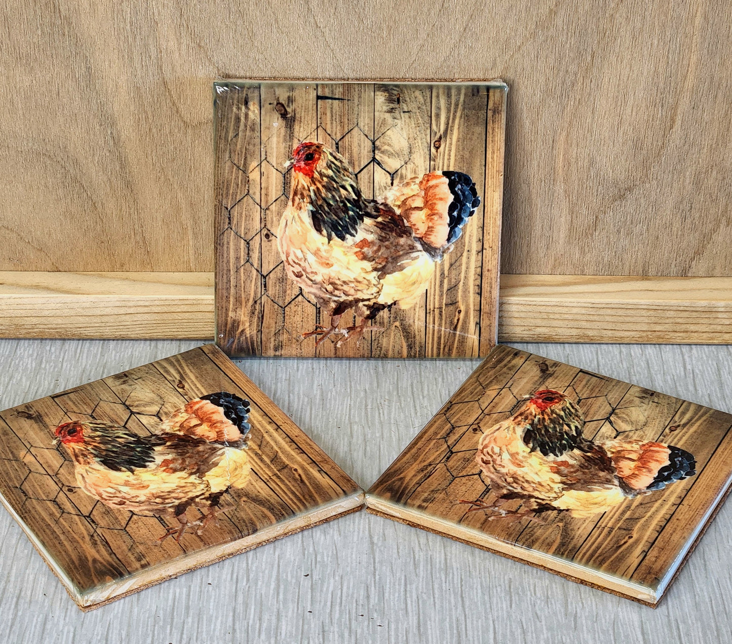 Single Rooster Coasters