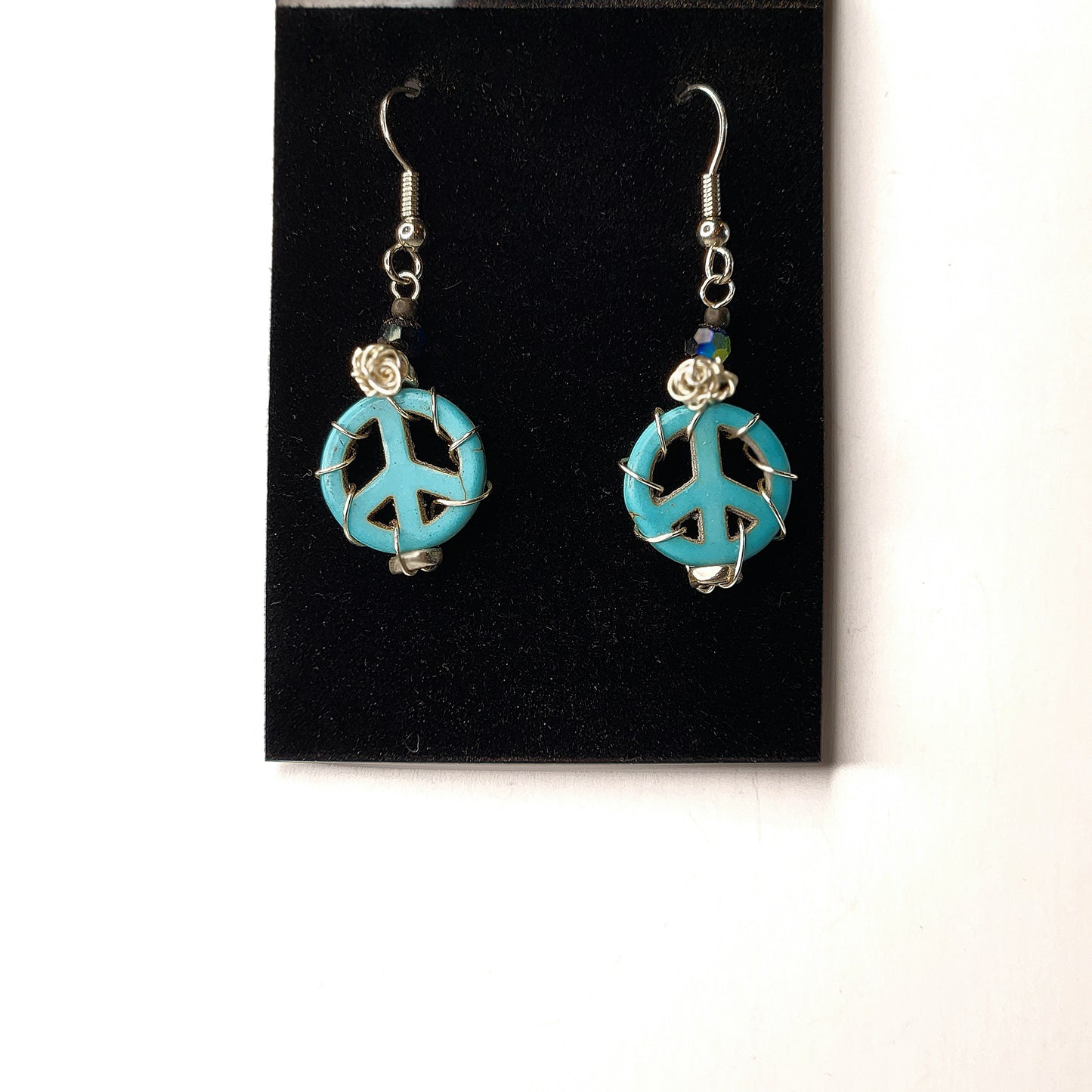 Peace Howlite Gemstone Earrings