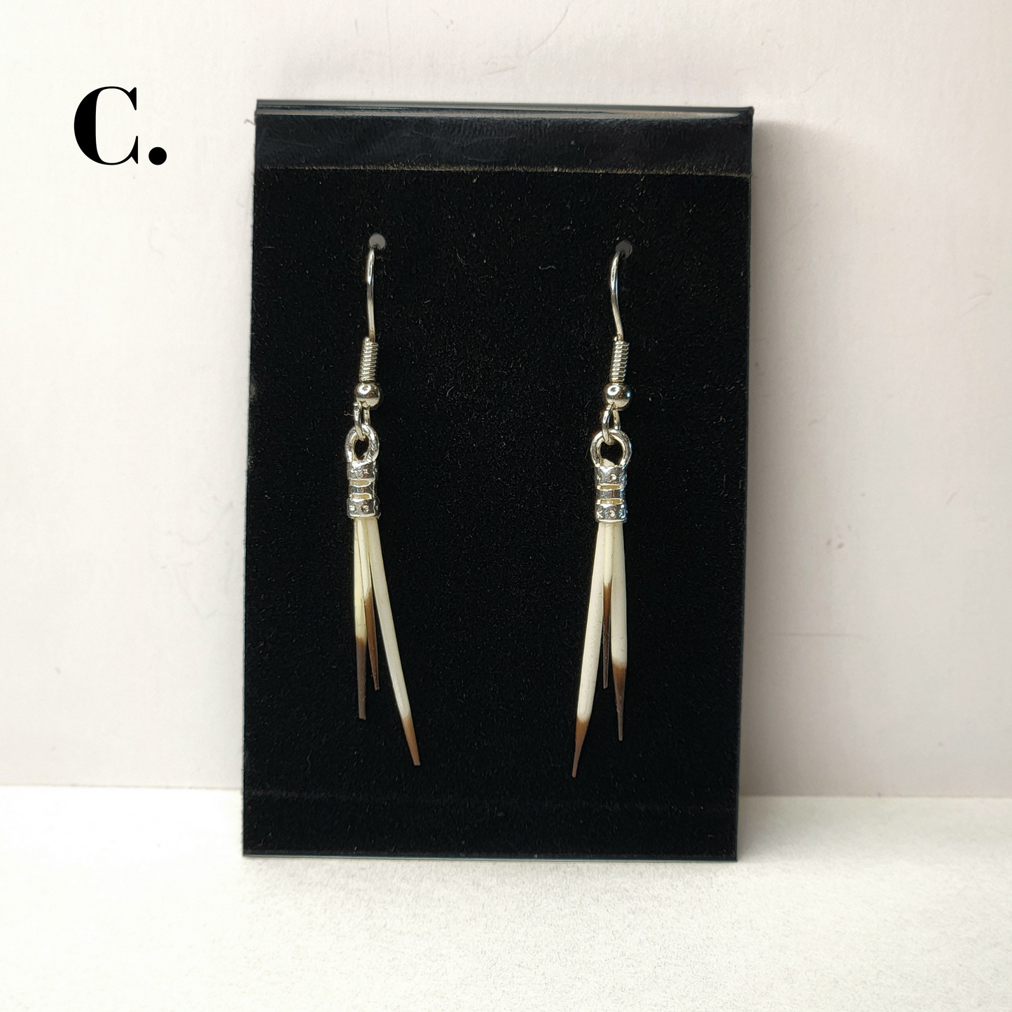Natural Porcupine Quill Earrings