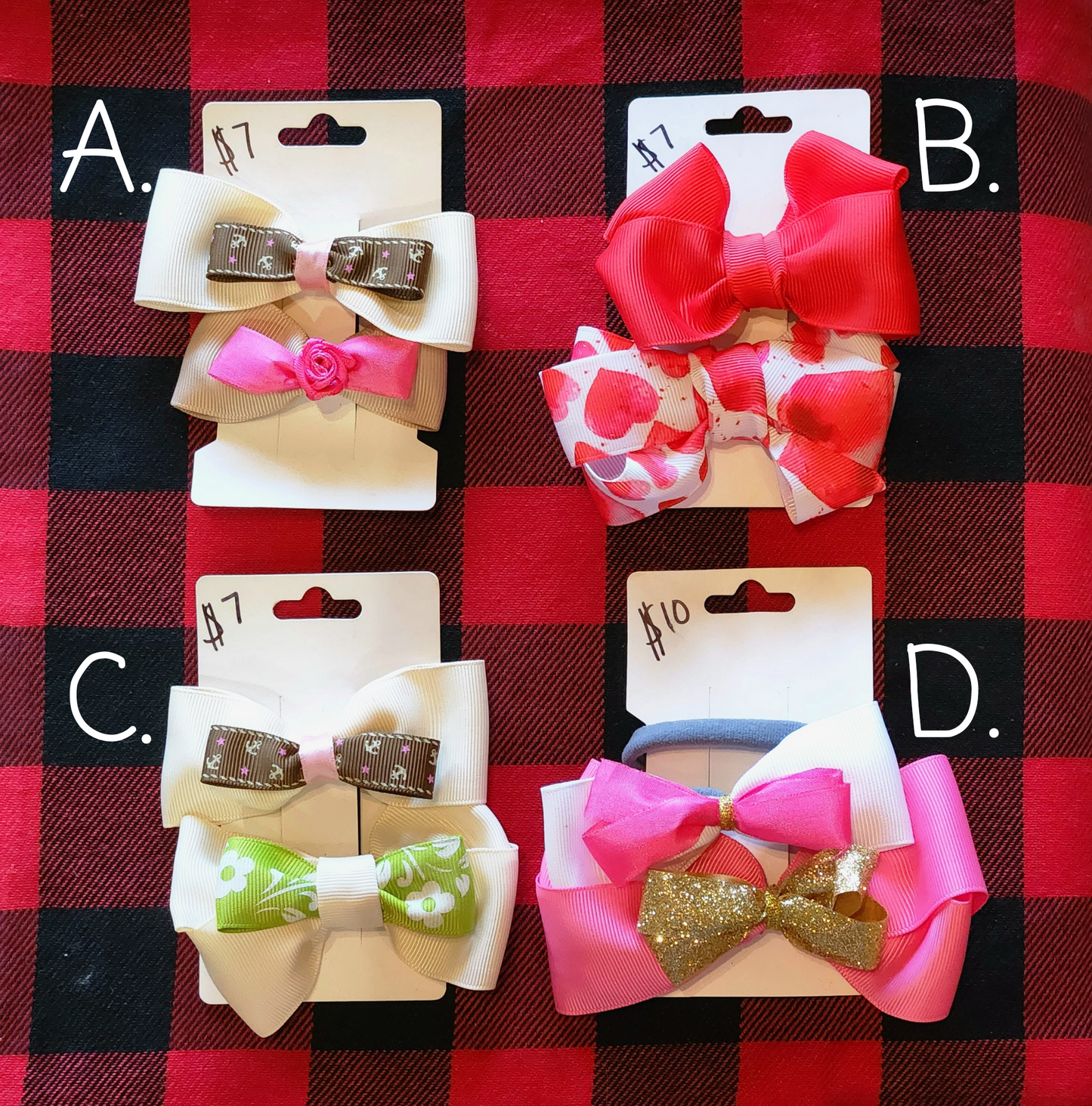 Hair Bow Clips - Variety