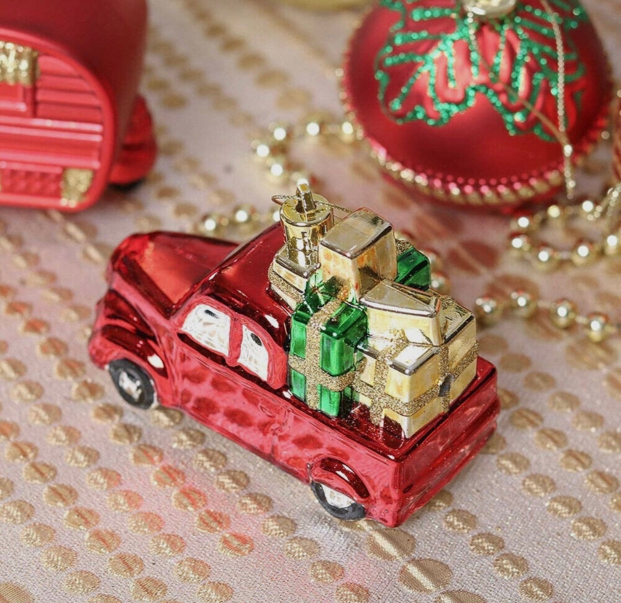 Vintage Farm Truck Ornament Set