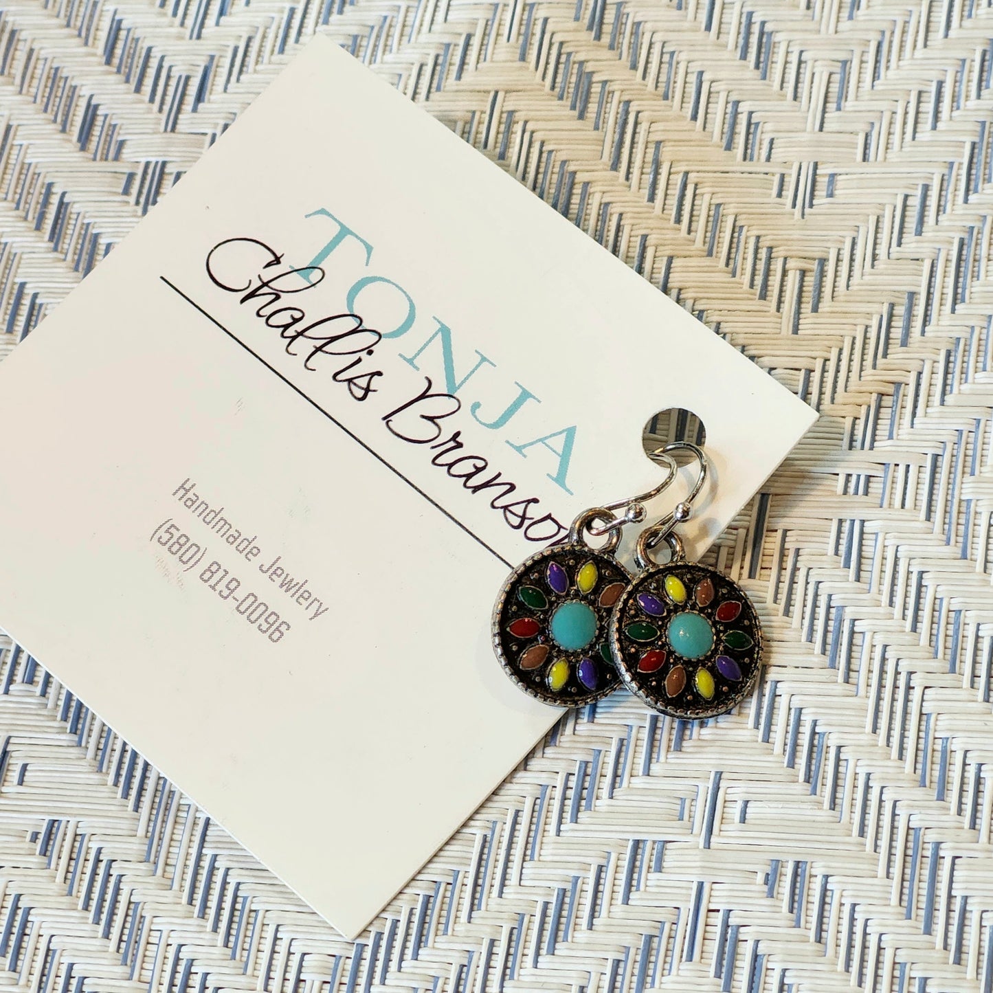 Multicolor Round Earrings