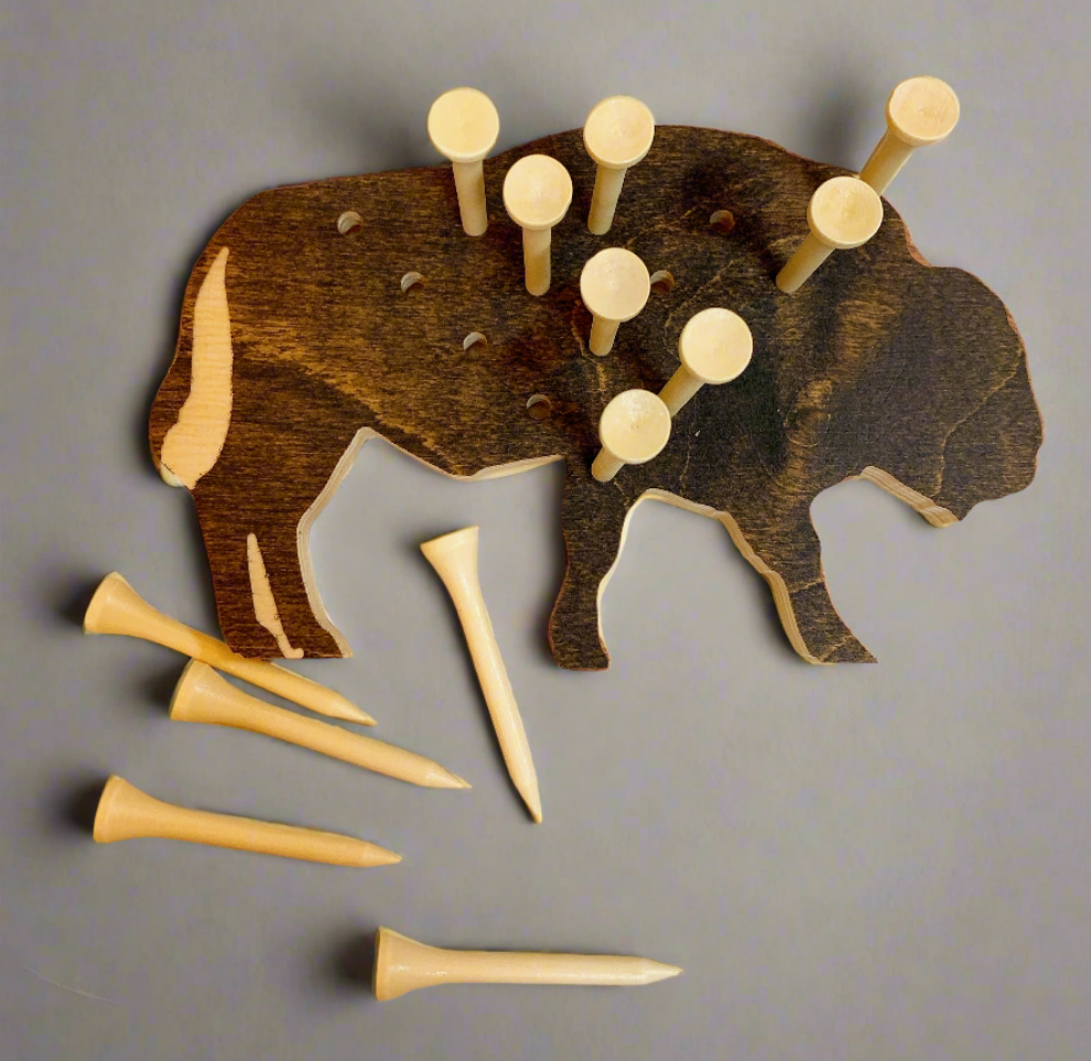 Buffalo Peg Board Wooden Game