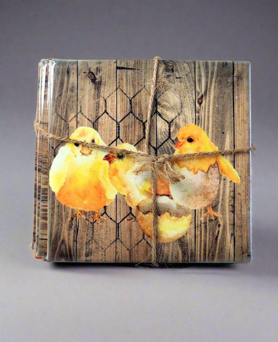 Chick Coasters - Set of 4