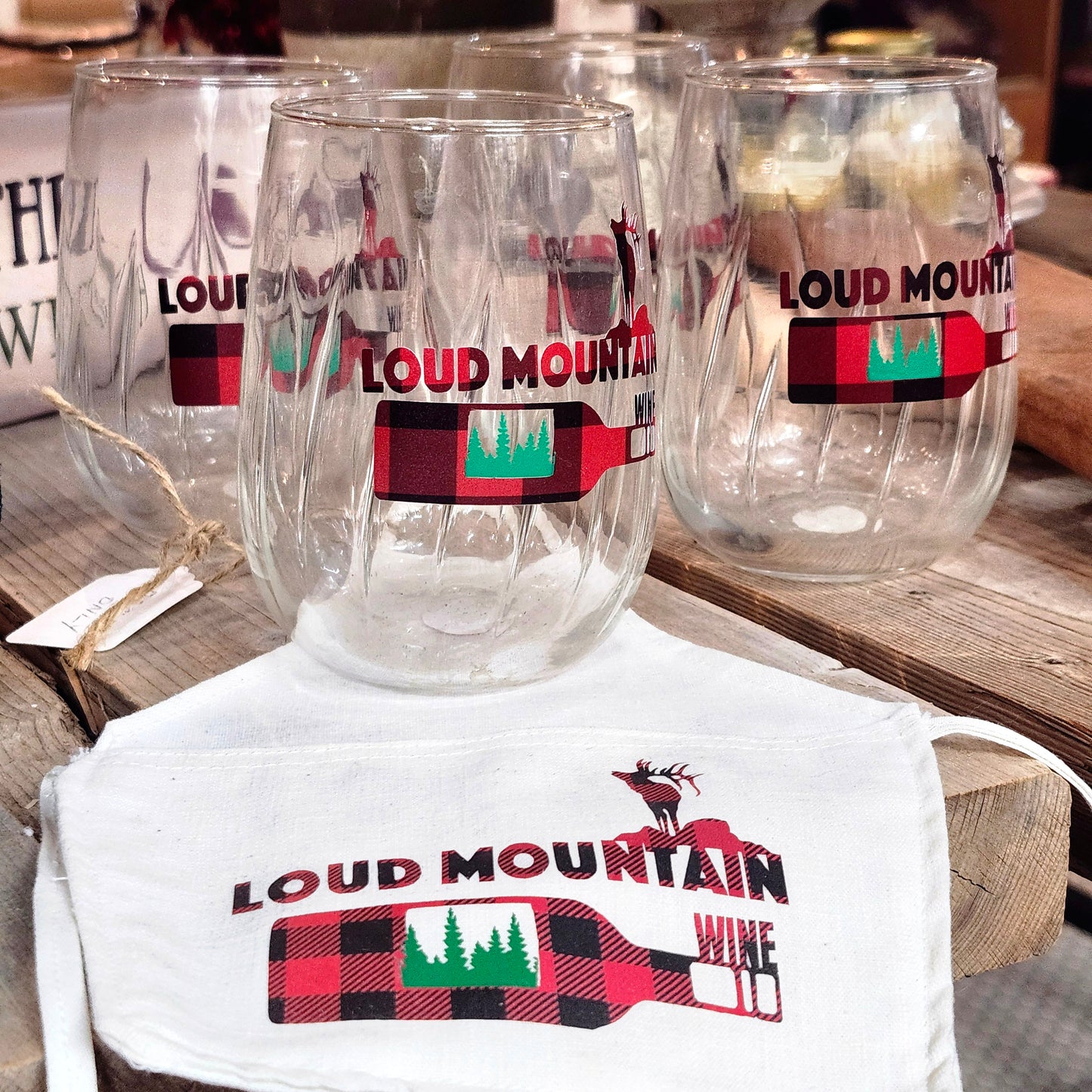 Loud Mountain Wine Glass