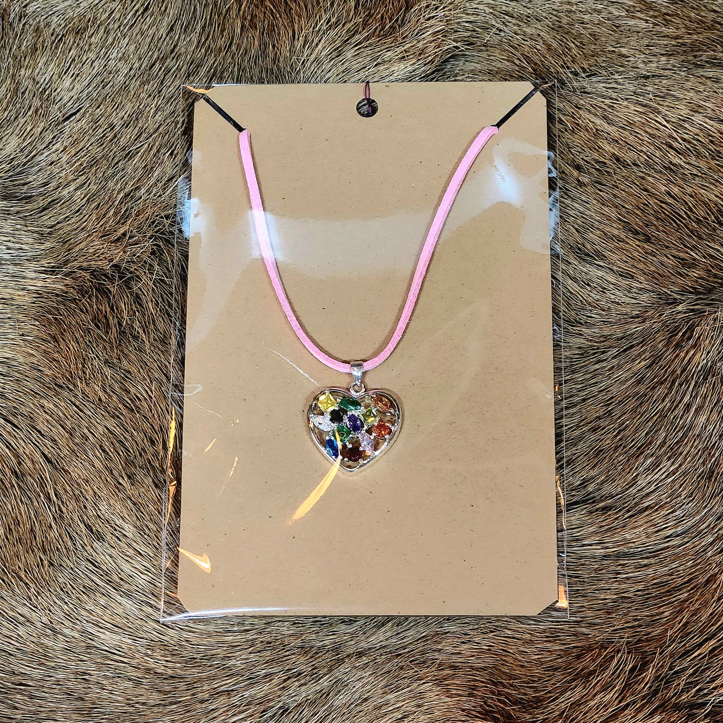 Multi-Stone Heart 28" Necklace
