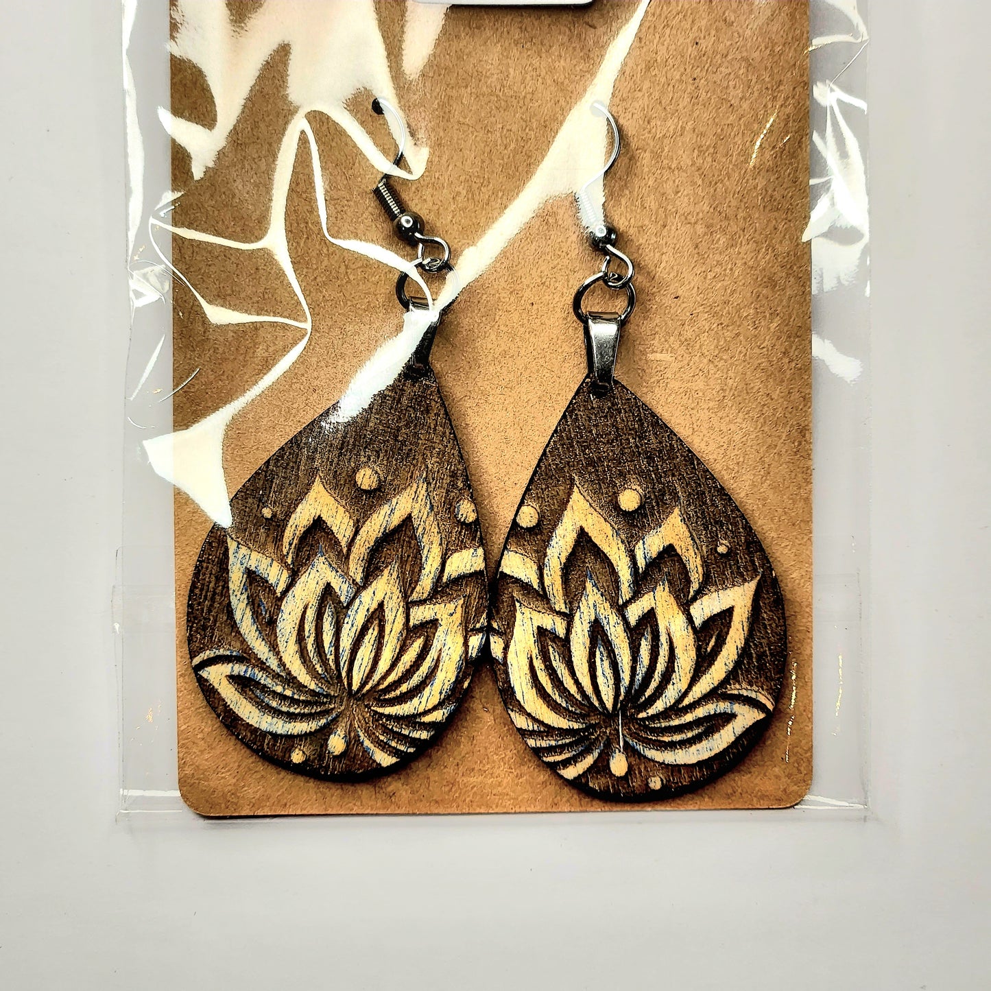 Packaged Handcrafted Wooden Earrings - Variety