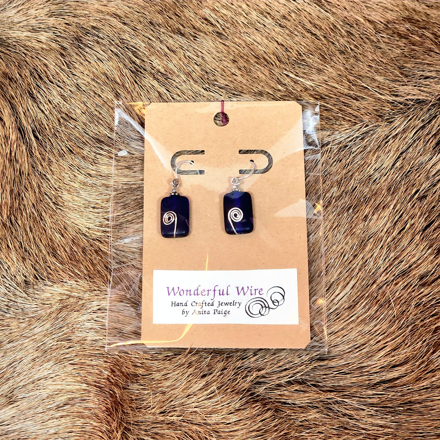 Wired Glass Bead Earrings