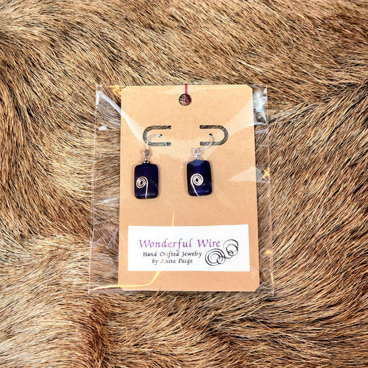 Wired Glass Bead Earrings